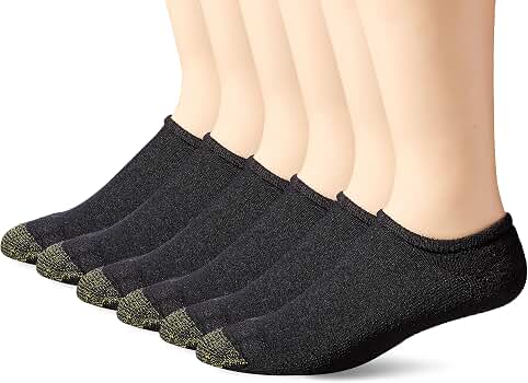 Amazon.com: GOLDTOE Men's Cotton No Show 6 Plus 2 Bonus Pack, Black, size  6-12 1/2 : Clothing, Shoes & Jewelry