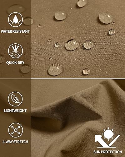 Miniatura 5 de Pantalones cortos de senderismo para hombre, de secado rápido, ligeros, con múltiples bolsillos, para pesca, campamento, golf