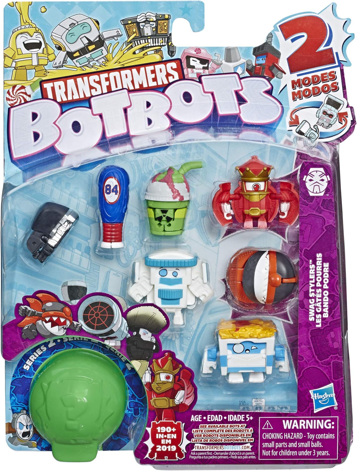Hasbro Transformers Toys Botbots Series 2 Swag Stylers 8 Pack – Mystery 2-in-1 Collectible Figures! Kids Ages 5 & Up (Styles & Colors May Vary)