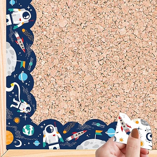 Big Dot of Happiness Outer Space Galaxy - Decoración festoneada para el aula, bordes para tablón de anuncios, 51 pies