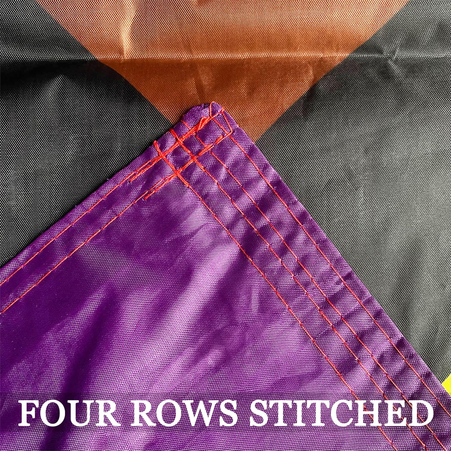 Doppelseitige Regenbogen-Fortschrittsflagge - 7,6x12,7 Cm, 240D Polyester, UV-beständig
