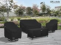 Vista 45 de Funda para sofá biplaza (2 asientos) y muebles de patio/exteriores, 58 pulgadas de ancho x 32.5 pulgadas de profundidad x 31 pulgadas de alto, Beige