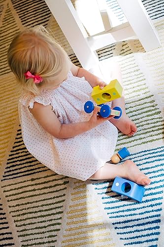 Miniatura 12 de Juego de bloques de construcción Tegu Magnetic Racer de 3 piezas, parte superior grande amarilla