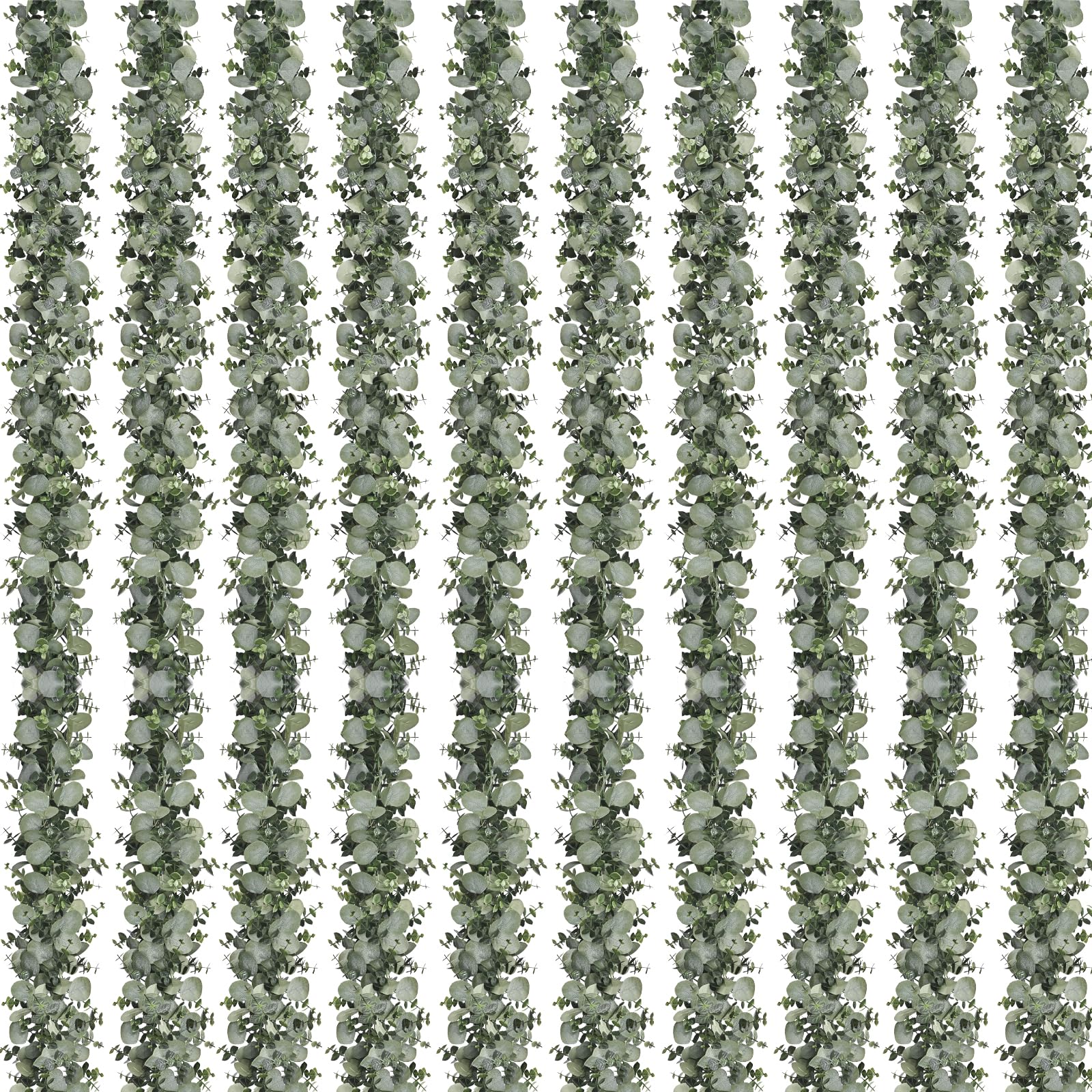 Photo 1 of Dolicer 10 Packs 6FT Artificial Eucalyptus Garland, Faux Greenery Garland Hanging Fake Silver Dollar Eucalyptus Leaves Vines for Wedding Backdrop Arch Table Wall Party Home Decor