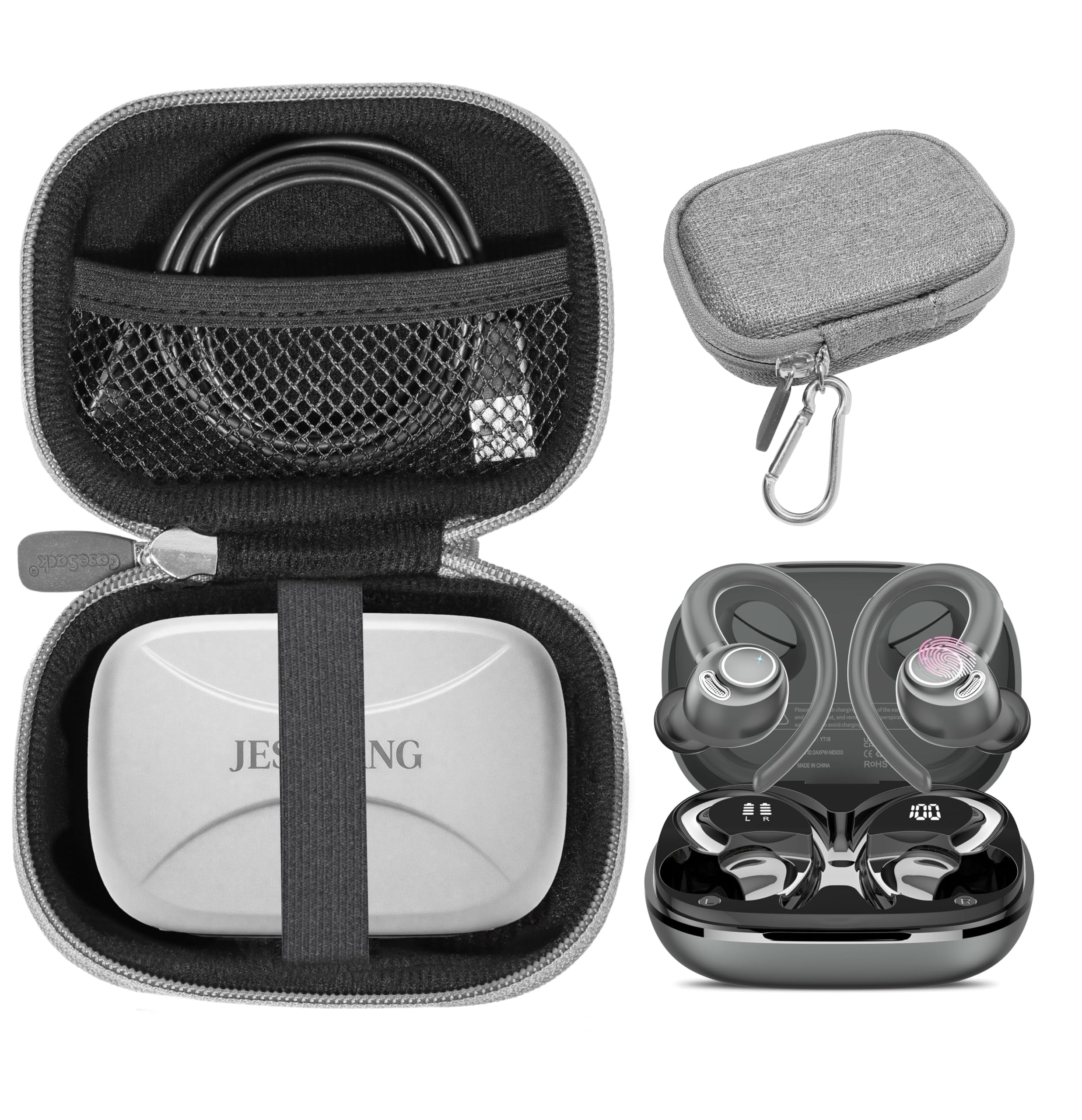 イヤホン MGA Wireless Earbuds Case Amazon.com: CaseSack Case for Jesebang Wireless Earbuds YT18