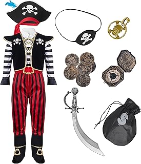 Spooktacular Creations Halloween Child Boy Pirate fierce captain costume w/accessories for dress up (3T (3-4 yr))