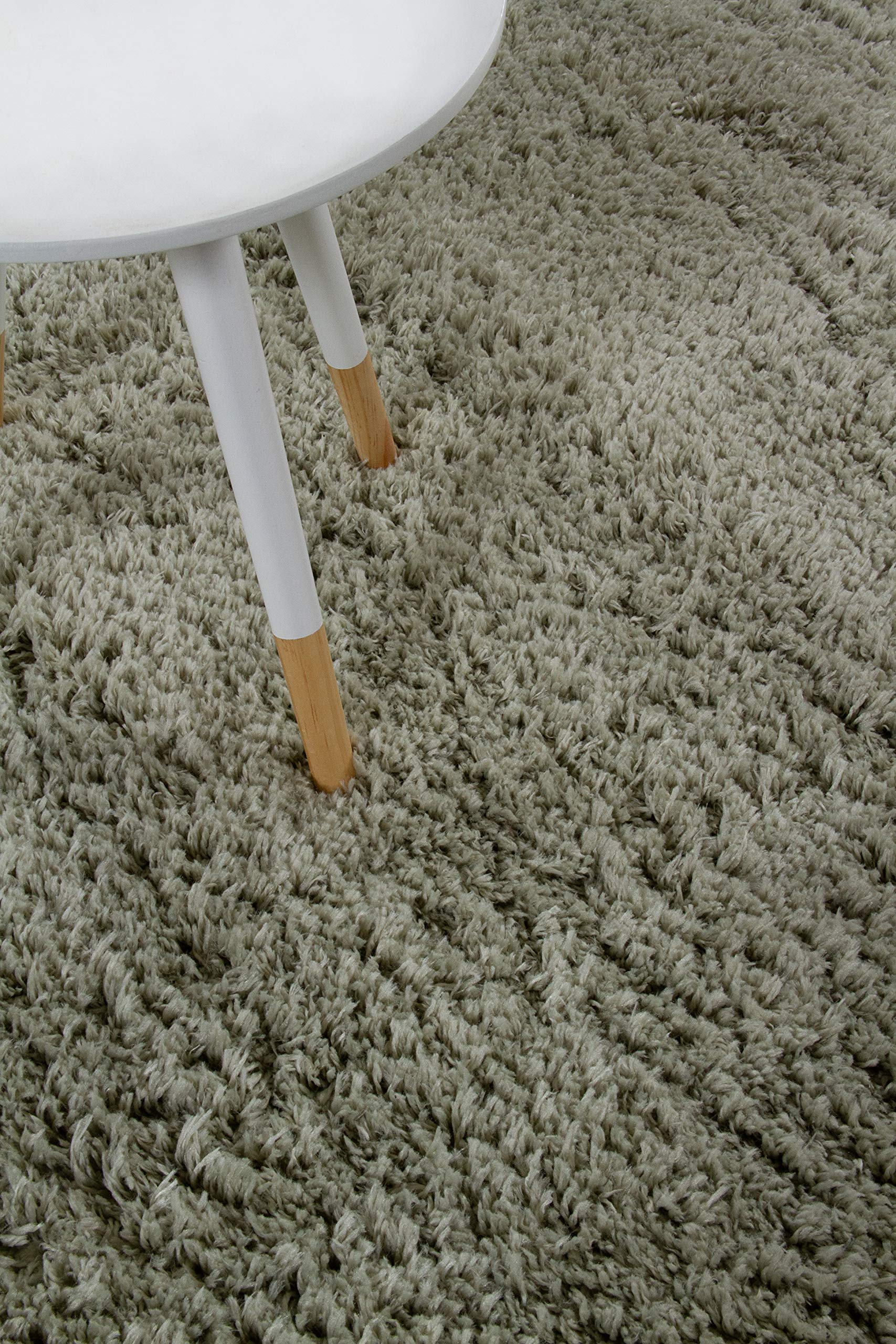 Tappeto Shaggy Supersoffice a Pelo lungo 4.5 cm - Tappeto ideale per SoggiornoSalottoCamera da Letto - Colore: Salvia - Dimensioni: 200 x 300cm