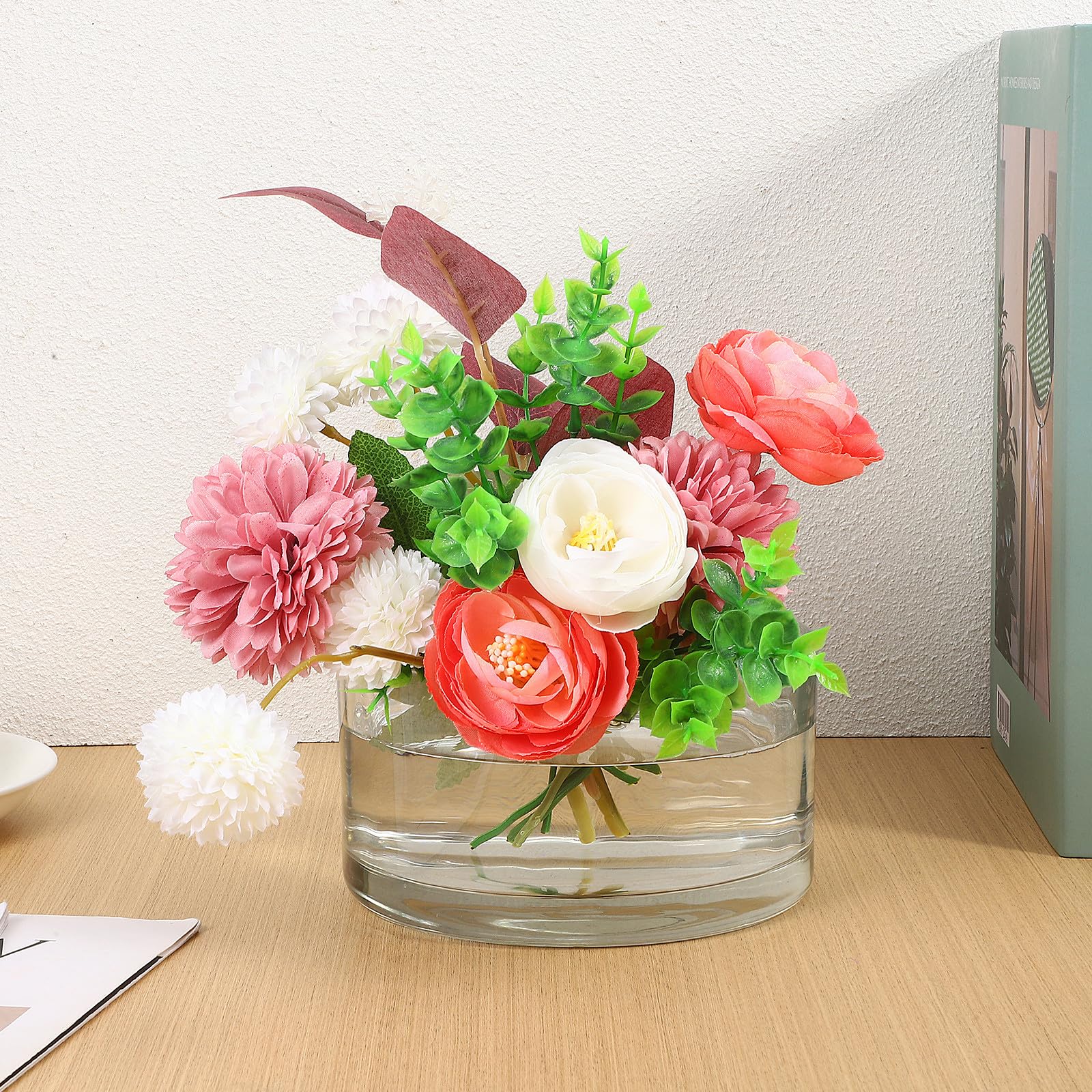 Ciieeo Terrario in Vetro Trasparente Rotondo per Fiori e Pesci Alta Trasparenza e Resistente, Vaso Decorativo per Casa e Festa dal Design Raffinato e Creativo
