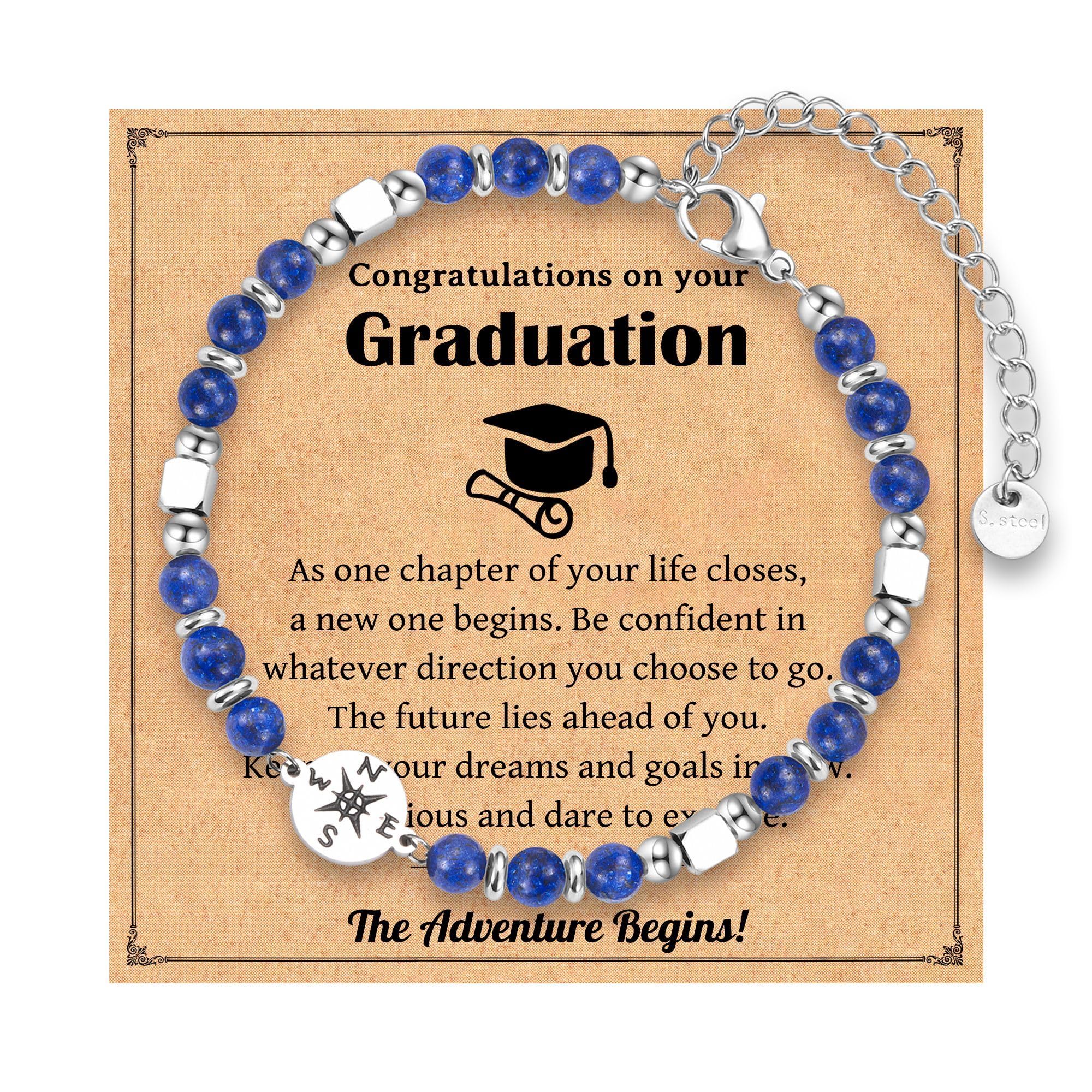 2026 Graduation Gifts for Women Her, Compass Bracelet for Girls Women