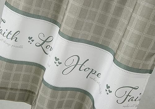 Miniatura 6 de Regal Home Collections Love, Hope, Faith - Juego de cortinas de cocina de 3 piezas, cortinas impresas para ventanas de cocina, paneles de cortina y