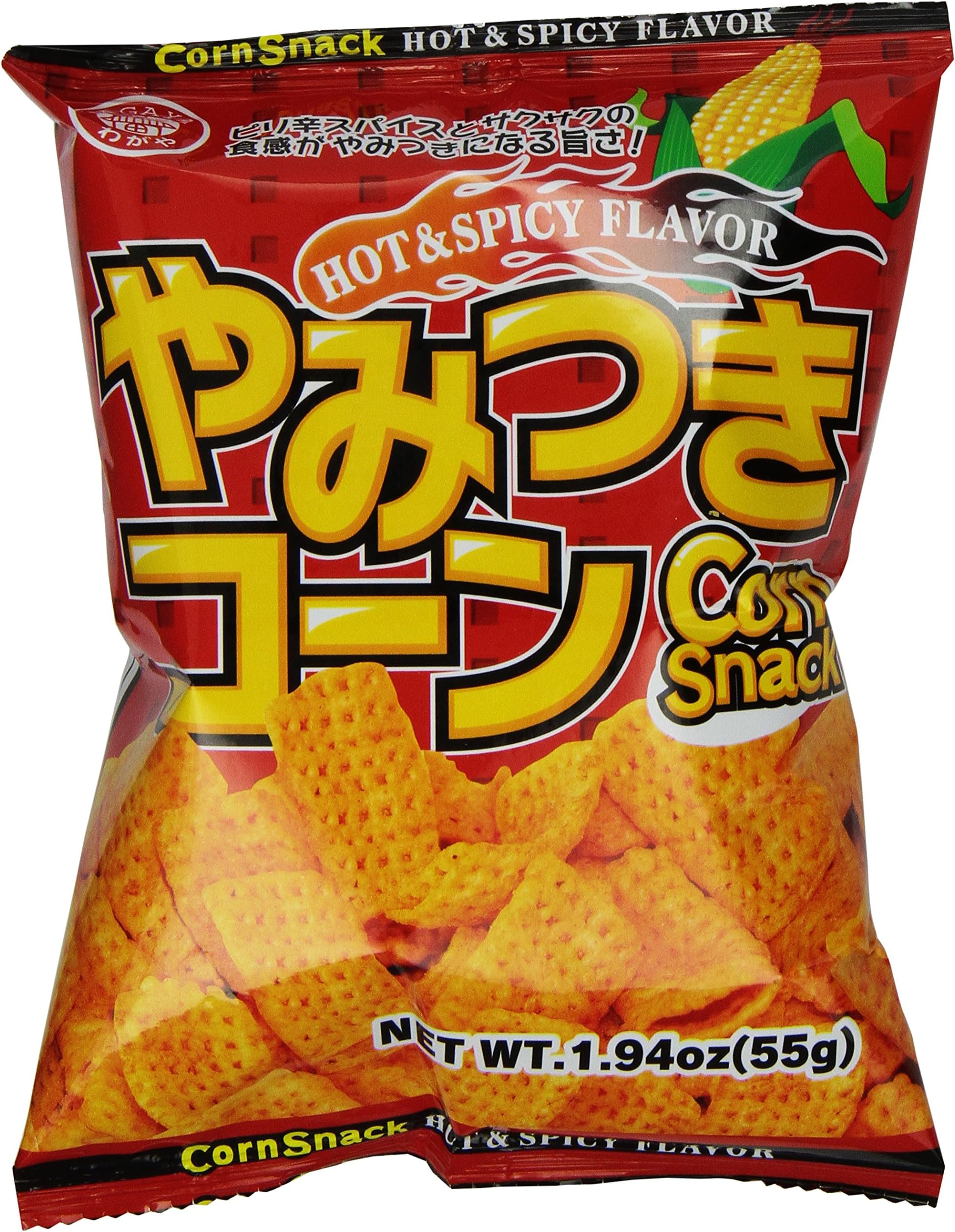 Wagaya Corn Snacks, Hot and Spicy, 1.94 Ounce (Pack of 10)