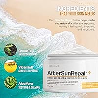 Vista 6 de Loción After Sun Alivio de quemaduras solares Crema de aloe vera y vitamina E Loción corporal e hidratante facial Loción para piel seca