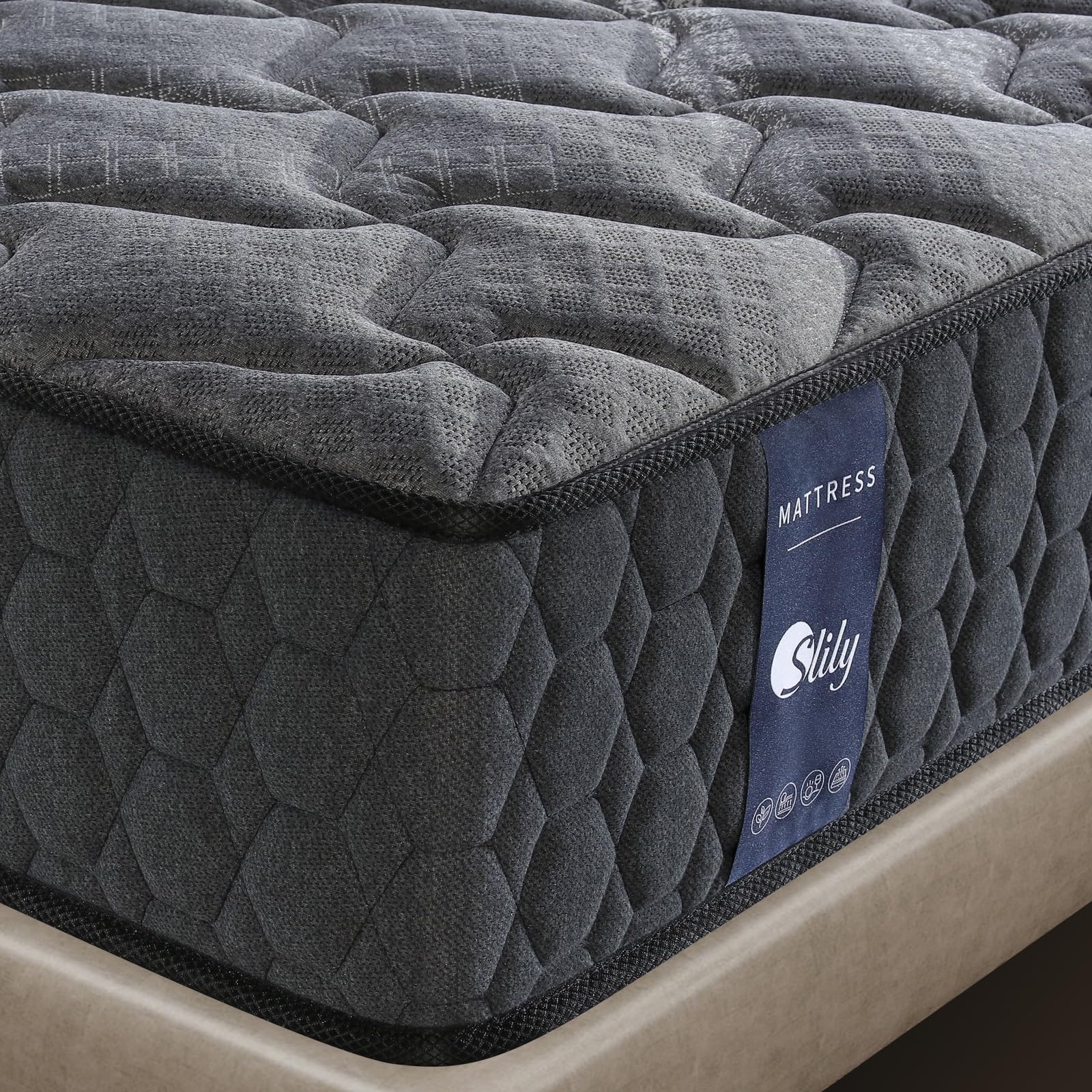 slily 11inch 90x190 Medium Firm Hybrid Single Mattress, Memory Foam Mattresses with Pocket Springs, 7 Zone Support for Full Body Pressure Relief, Breathable Anti-pilling Fabric, Motion Isolation