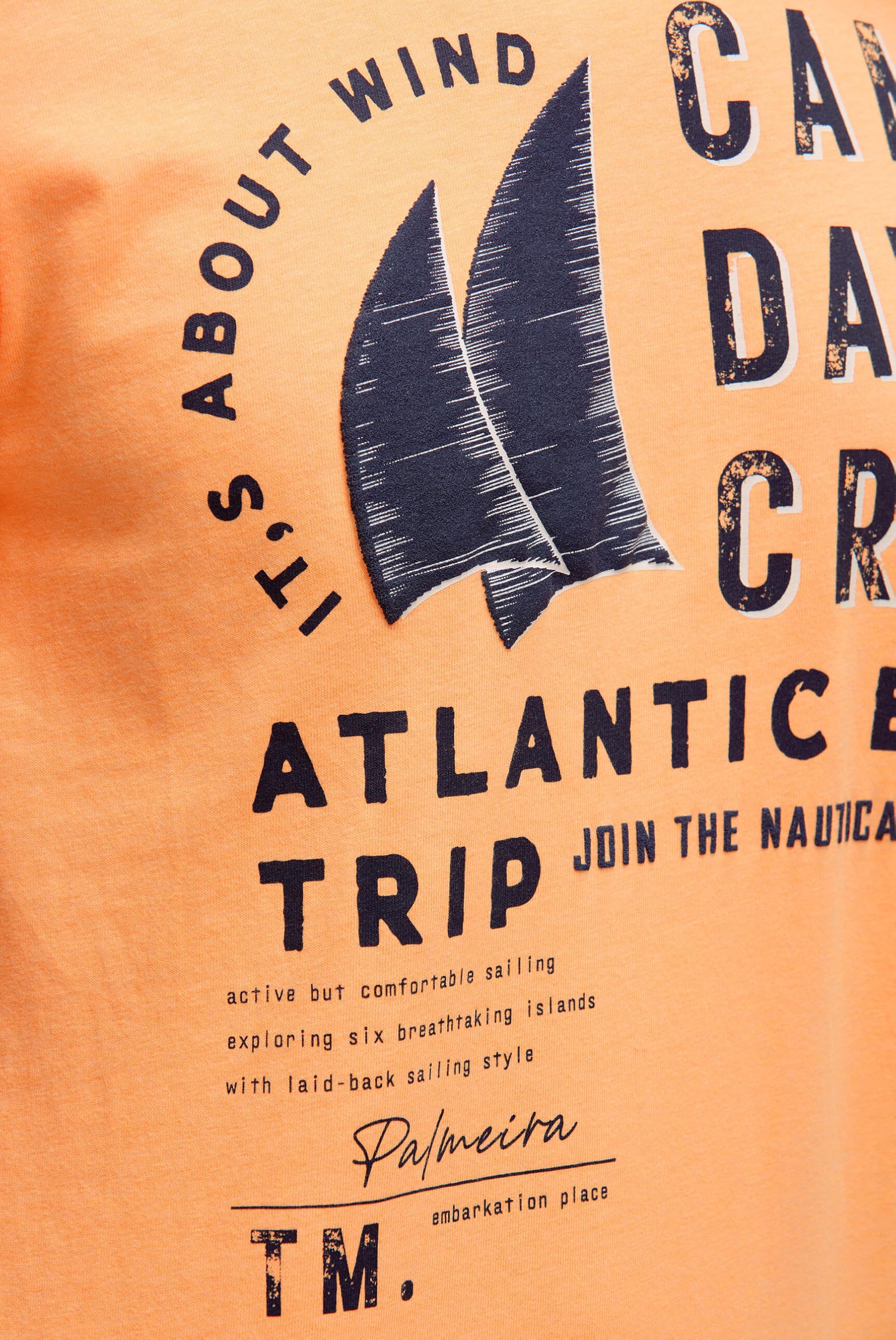 Camp David Herren T-Shirt mit Label Print