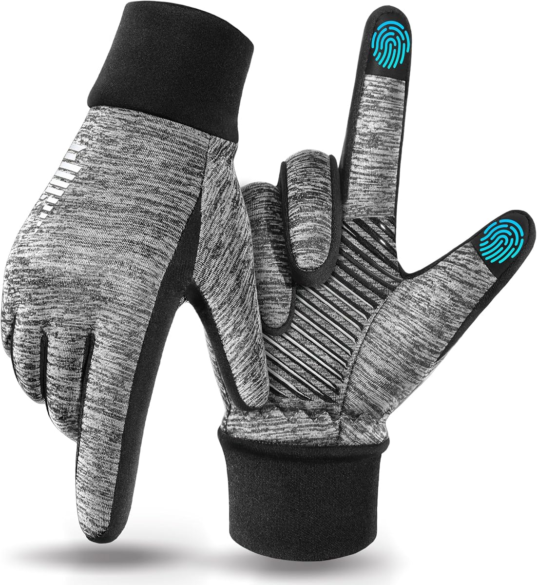 rivmount Guantes ligeros de invierno para correr, pantalla táctil y forros térmicos cálidos antideslizantes, clima fresco, conducción, ciclismo, senderismo, ciclismo, caminar, deportes para mujeres y hombres