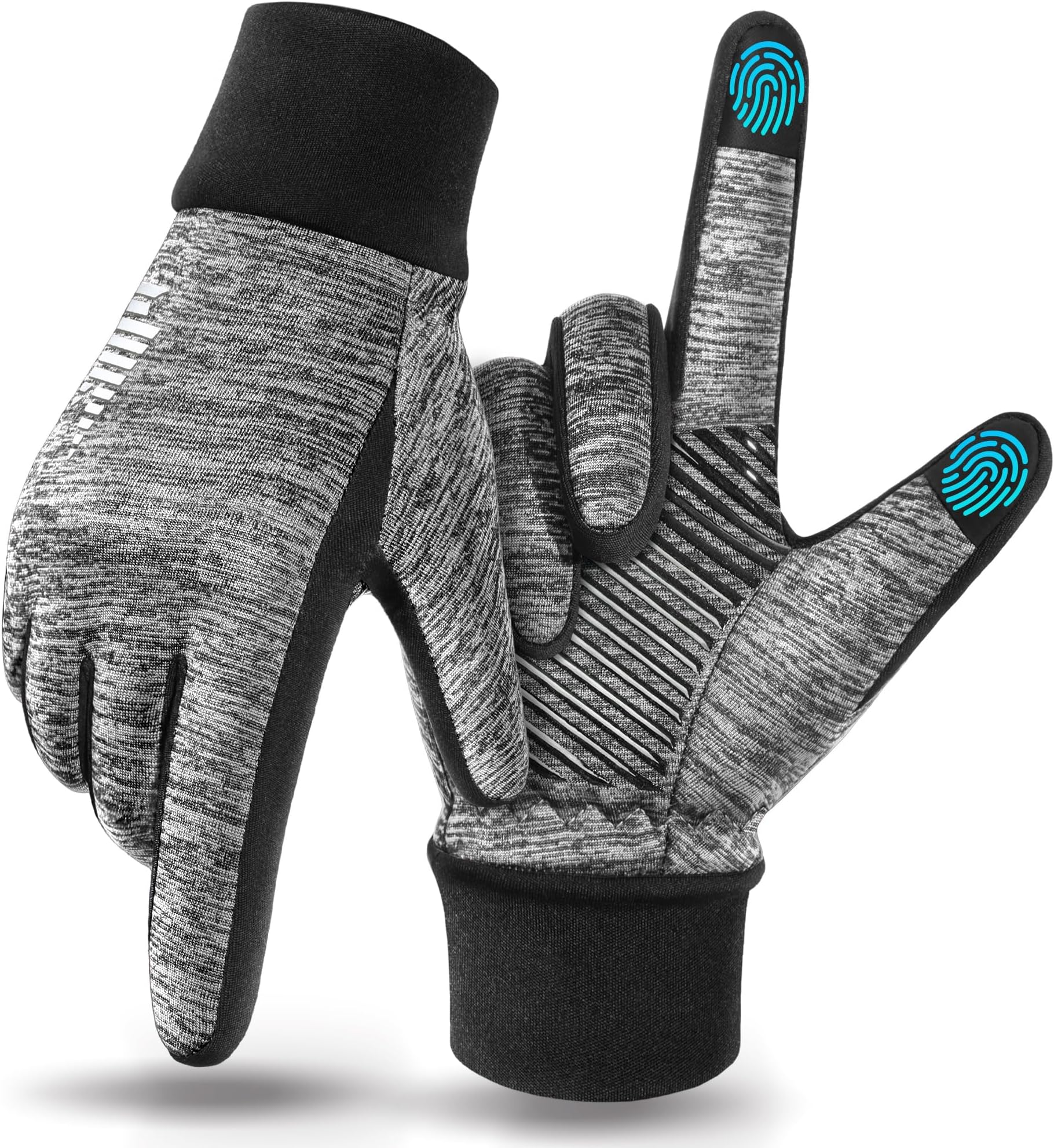 Lightweight Winter Running Gloves, Touch Screen & Anti-Slip Warm Thermal Glove Liners, Cool Weather Driving Cycling Hiking Biking Walking Sporting for Women Men
