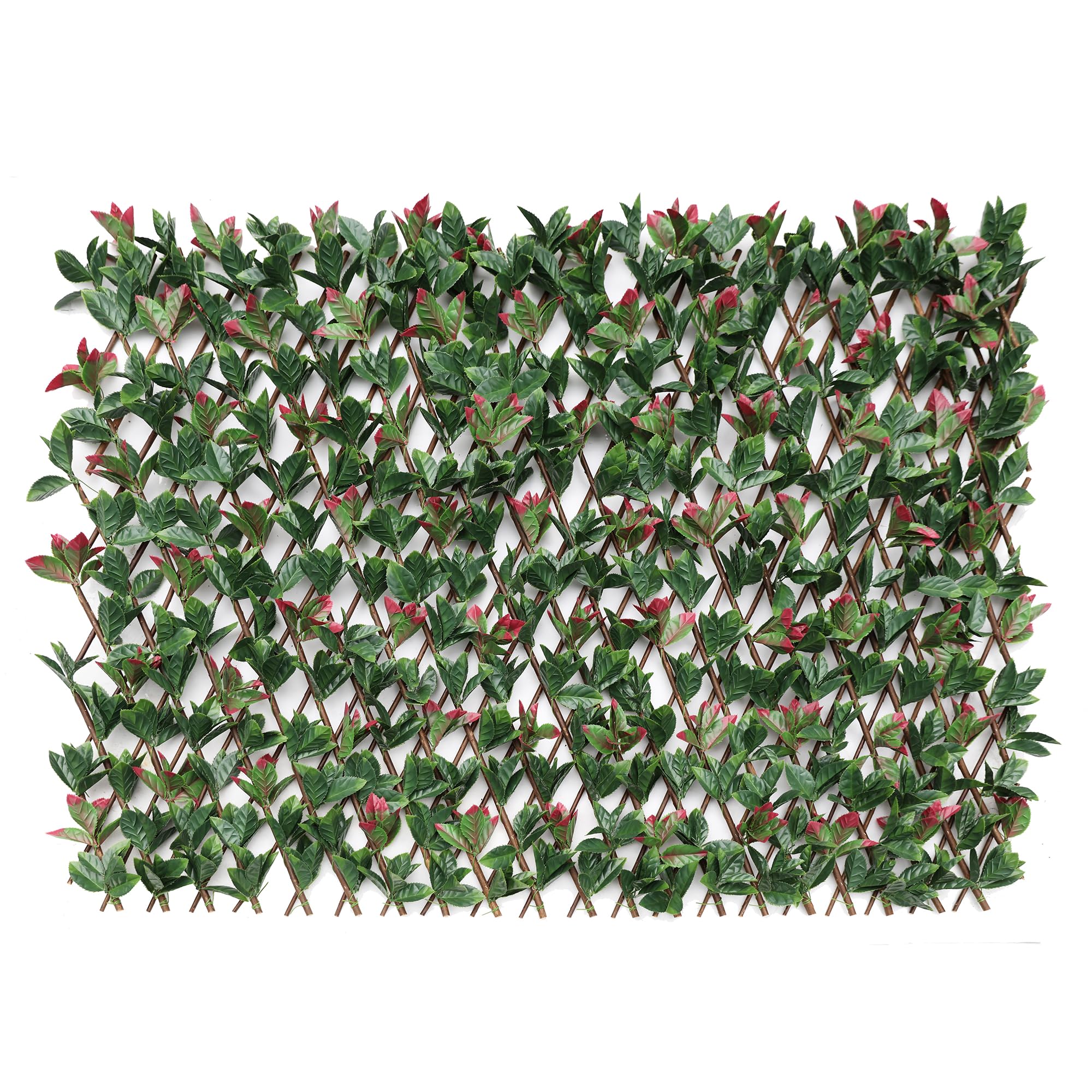 Sztuczny żywopłot, ochrona przed spojrzeniami, bluszcz, ochrona przed wzrokiem, sztuczne rośliny, na balkon, do ogrodu, 100 x 200 cm, wysuwany rozmiar – liście A
