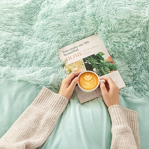 Miniatura 5 de Dreamcountry Funda de edredón de felpa certificada por Oeko-TEX, juego de ropa de cama de lujo ultrasuave de terciopelo cristalino, 3 piezas (1