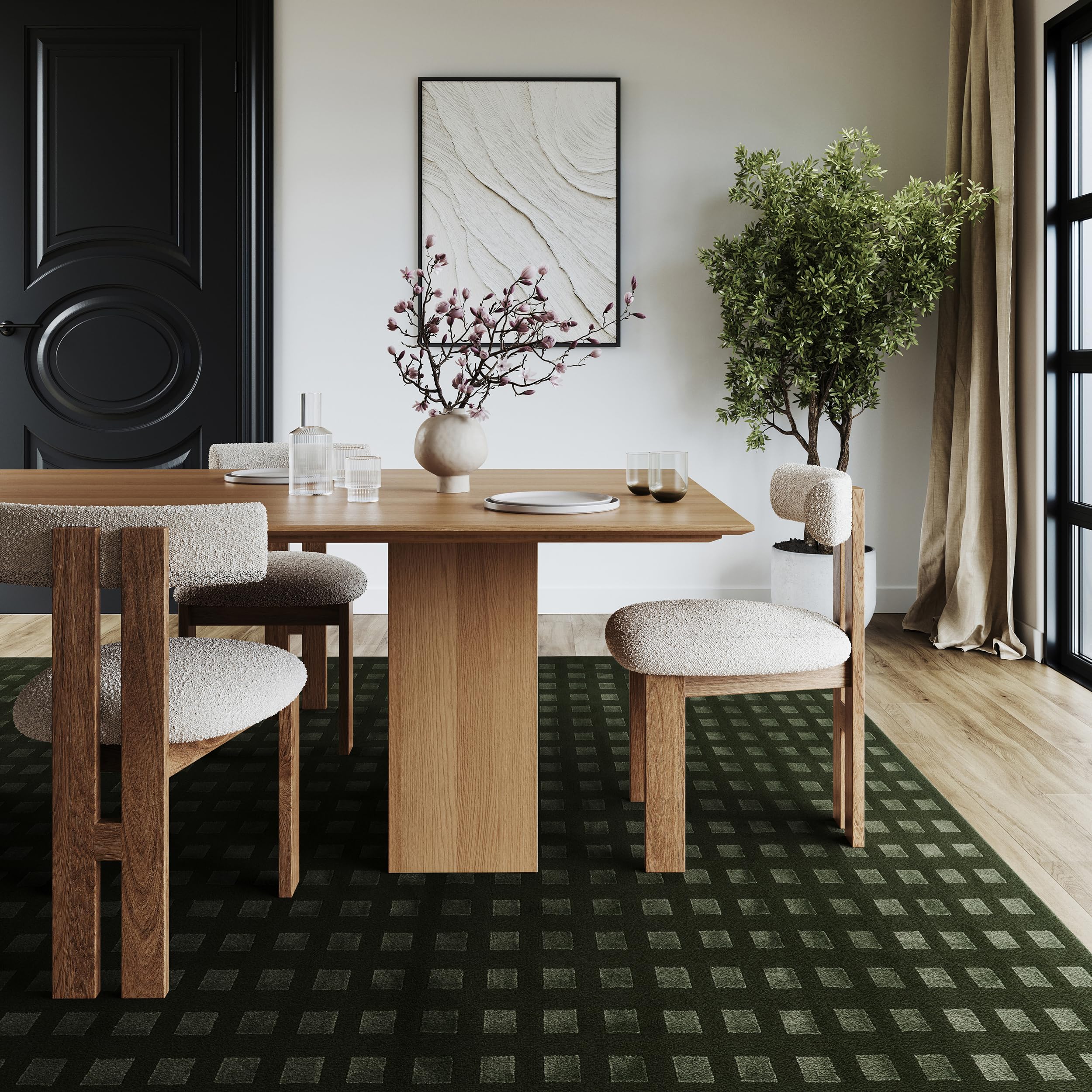 nuLOOM Daleyza Green Checkered Washable Area Rug, '
