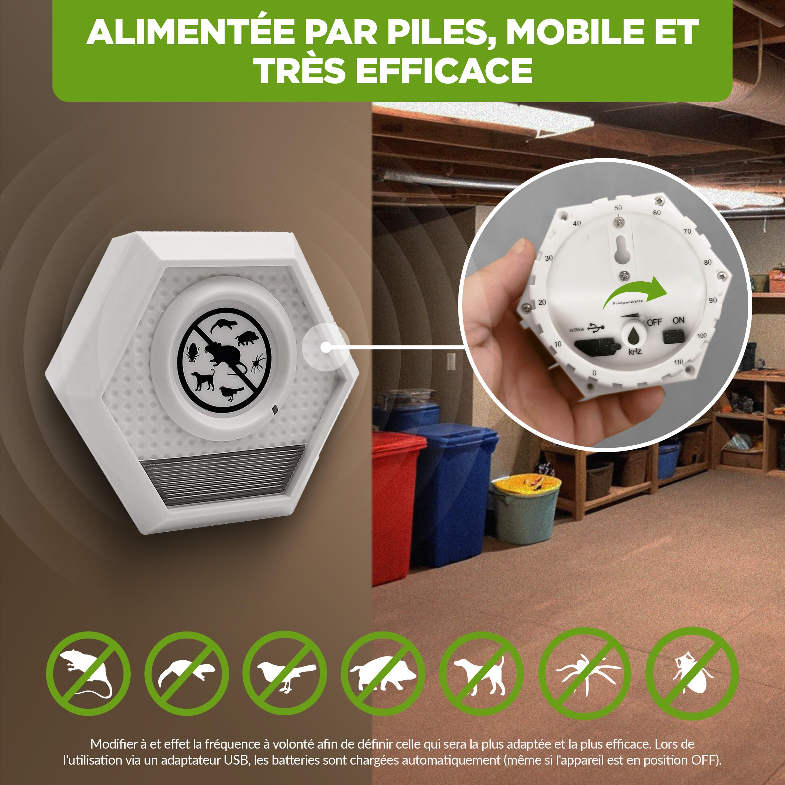 ISOTRONIC Lot de 3 Répulsif ultrasons Oiseaux Pigeon Chat Contre Pigeons Chats Chiens Animaux réglable Individuellement