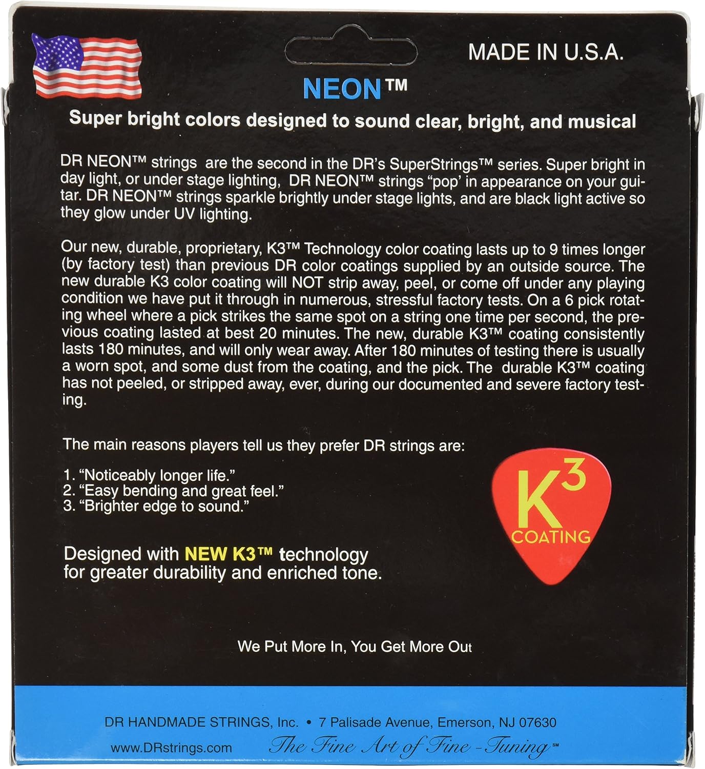 DR Strings NBB5-45 Hi-Def Neon Blue Colored Bass Strings, Medium 5-String, 45-125