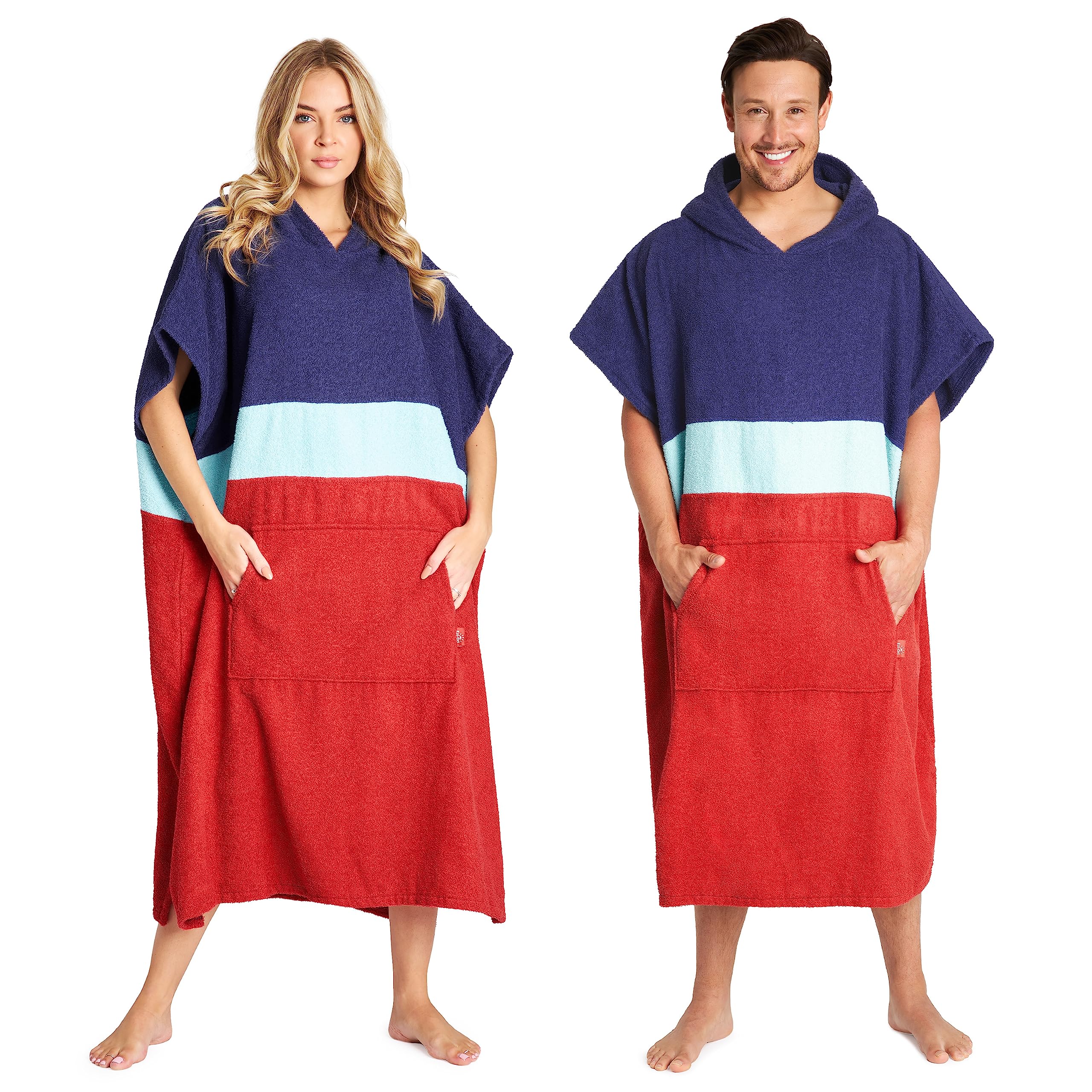 Citycomfort Unisex Multicolor Beach Towel For Adults Robes Women Men Cotton Towelling Poncho Changing Robe Wearable Towel Adult (Multi)