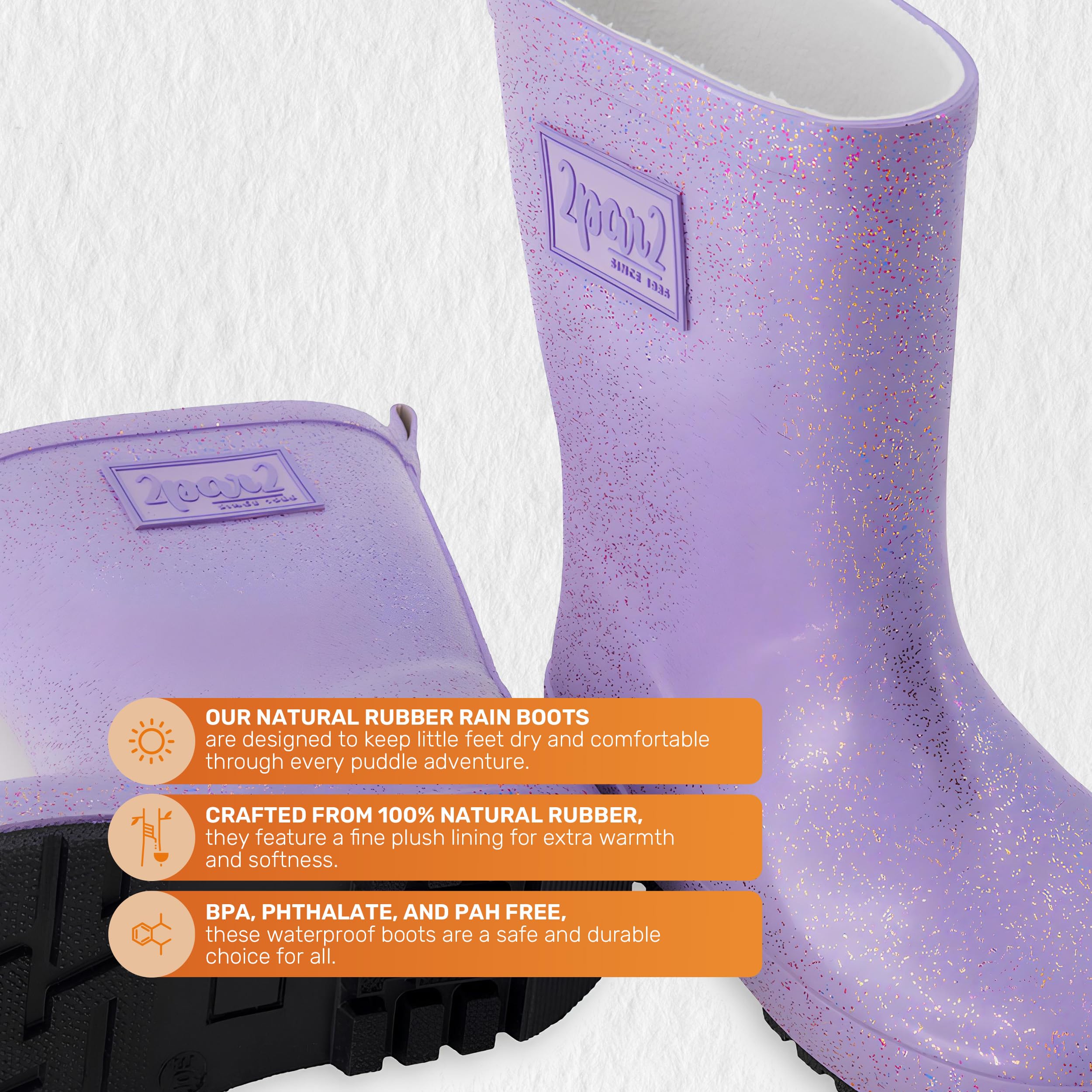 Deux par Deux Kids Unisex Girl Boy Rain Boots - 5