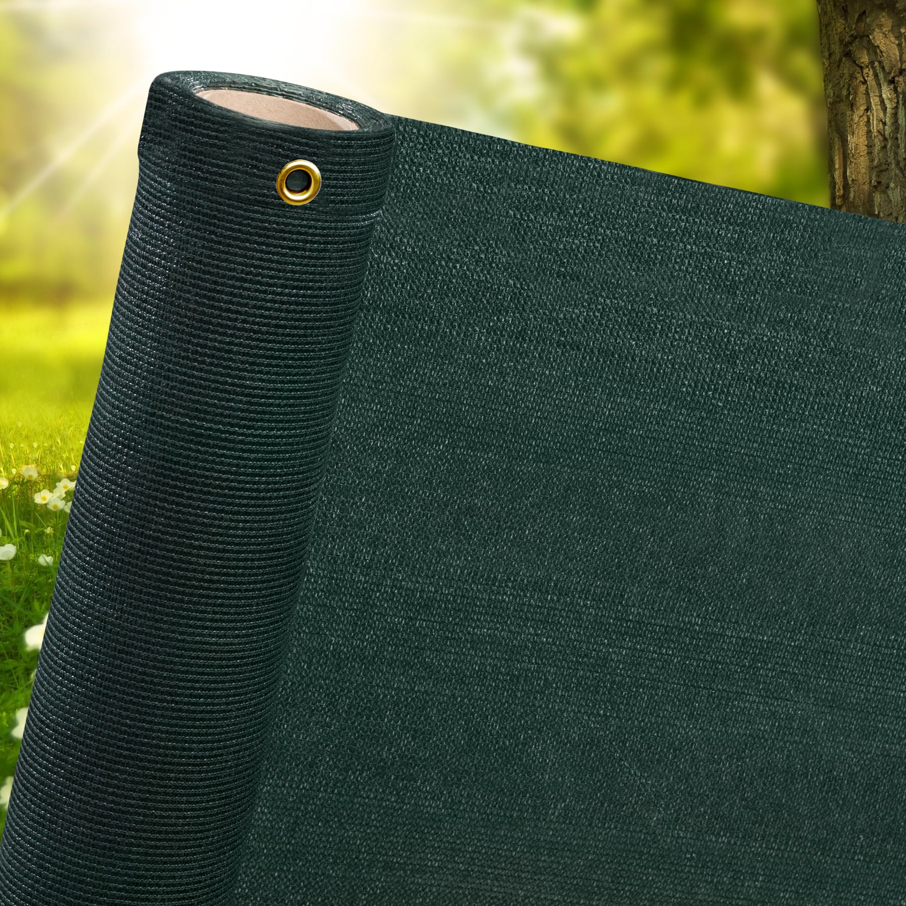 Pro-Tec 220gsm Privacy Netting Garden Screening Balcony Screen Fence Nett Windbreak Fencing 95 Percent Shade Net Green 1m x 10m
