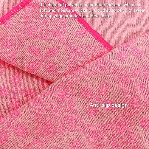 Miniatura 58 de Toallas de yoga, toalla antideslizante para esterilla de yoga caliente con puntos de agarre, manta de yoga de microfibra suave súper absorbente para