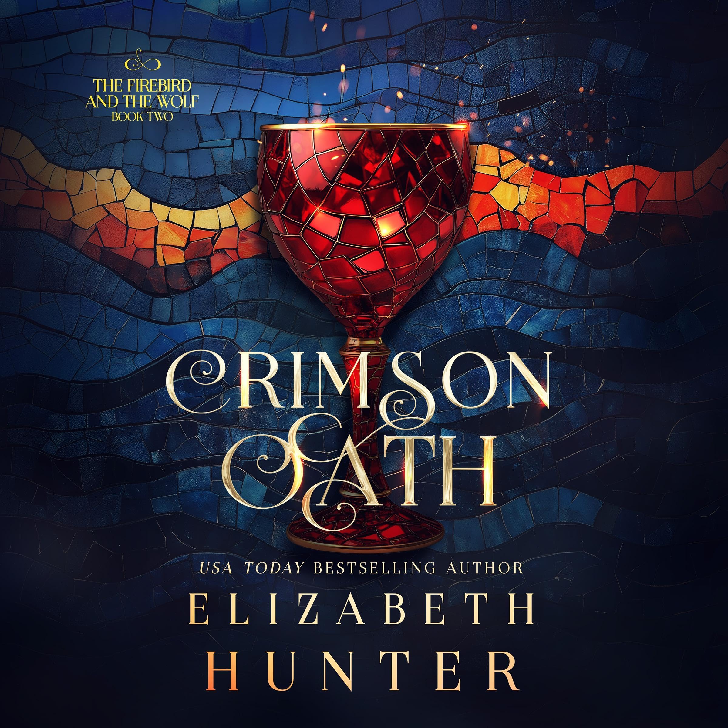 Cover art for Crimson Oath: A Vampire Fantasy Novel (The Firebird and the Wolf, Book 2)