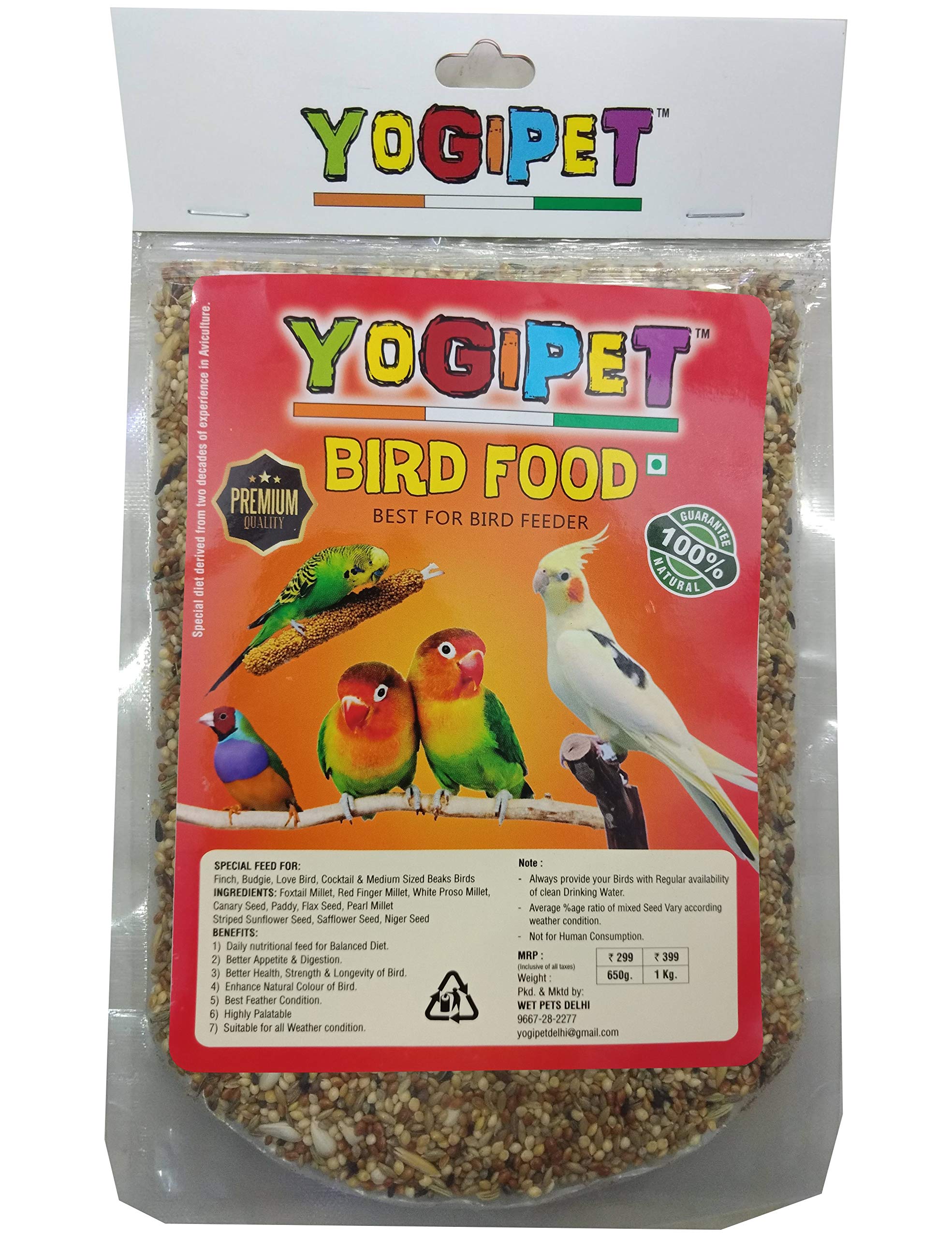 YOGIPET Bird Food 15 in 1 Mixed Seed, 1 Kg (B07FXXLK93) Amazon Price History, Amazon Price Tracker