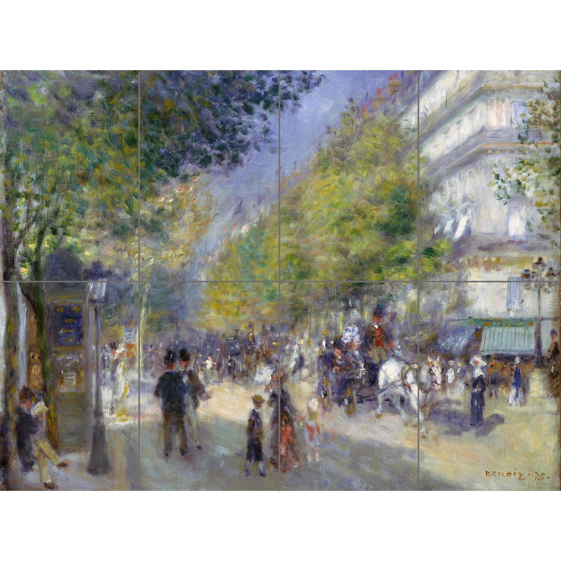 Artery8 Renoir French The Grands Boulevards XL Giant Panel Poster (8 Sections)