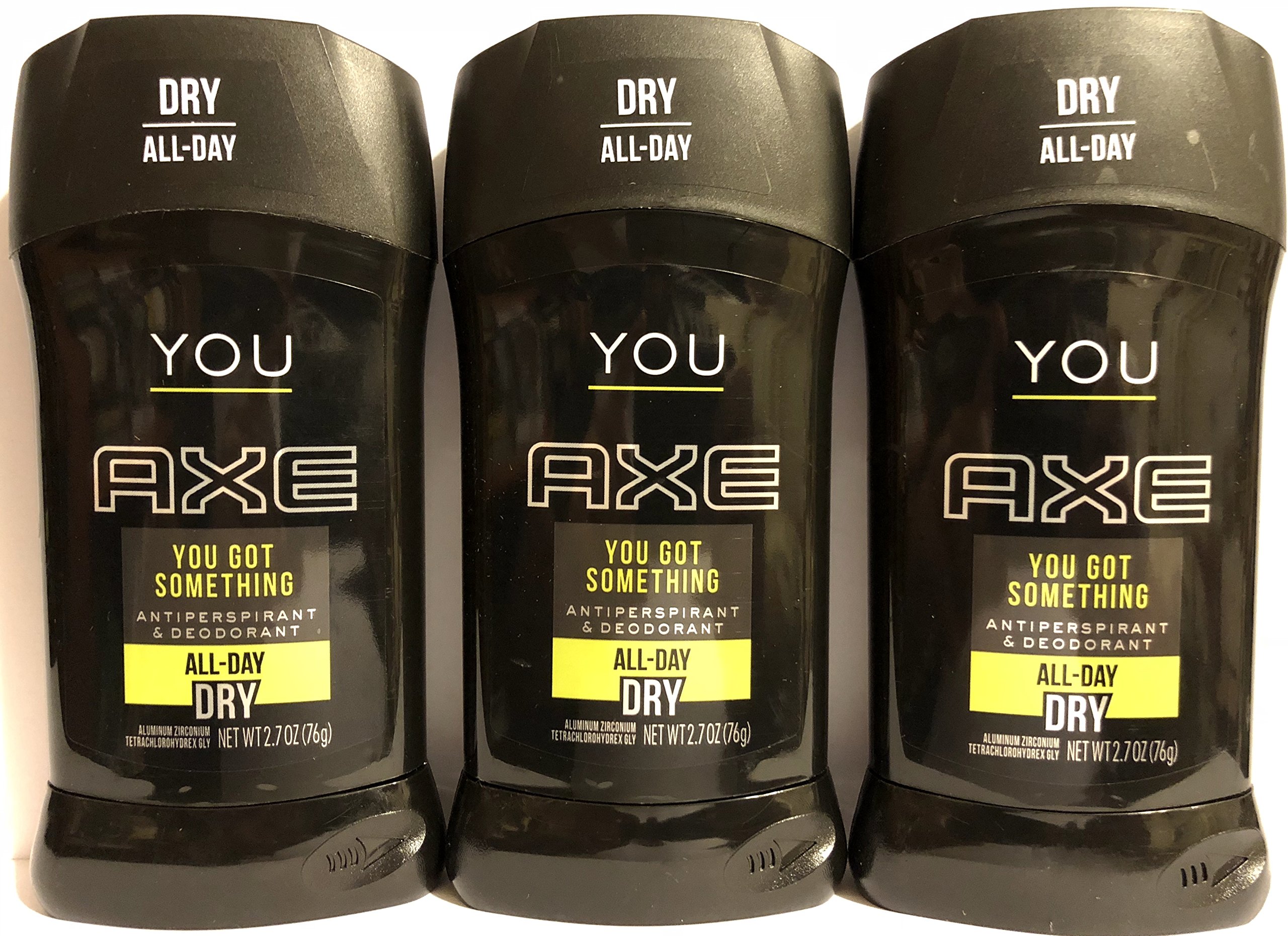 Axe You Antiperspirant & Deodorant - All-Day Dry - Net Wt. 2.7 OZ (76 g) Per Stick - Pack of 3 Sticks (Packaging Varies)
