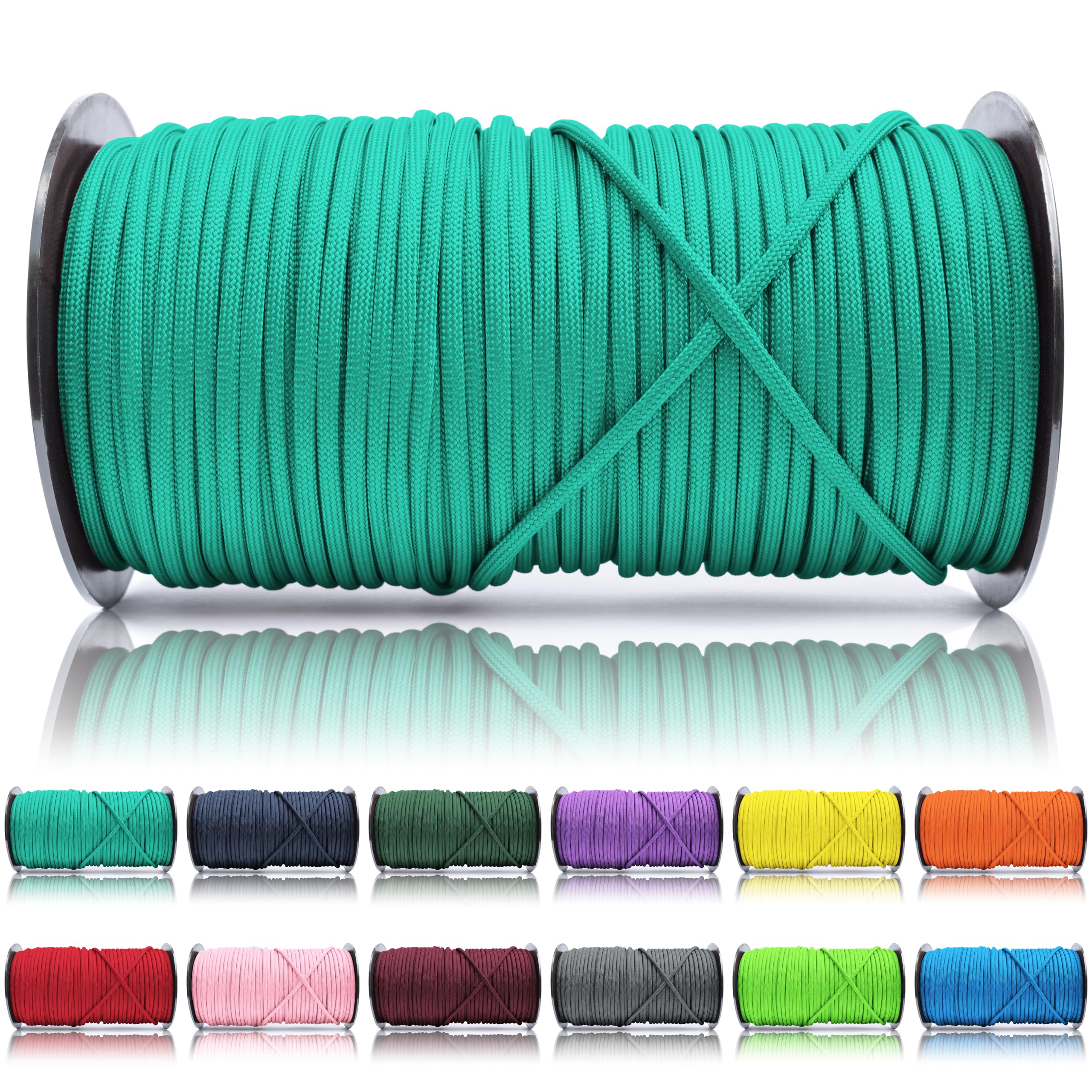 Ganzoo Paracord 550 Tipo 3, Cuerda 4 mm 100 m con 7 hebras Interiores, Funda poliéster/Nylon, para Outdoor Camping Supervivencia, rutas de Trekking, asegurar Tienda, Collar y Correa Perro, Oliva — view 62
