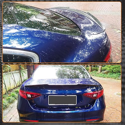 Miniatura 2 de MCARCAR KIT Alerón de maletero de fibra de carbono para Alfa Romeo Giulia Sedan 2015-2024 Tapa trasera de maletero Highkick Spoiler Wing Lip Factory