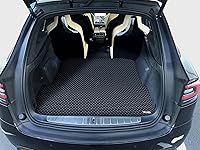 Vista 16 de TOUGHPRO Accesorios para alfombrillas de piso de 1ª + 2ª + 3ª fila para Tesla Model X de 6 plazas, resistente para todo tipo de clima, goma negra
