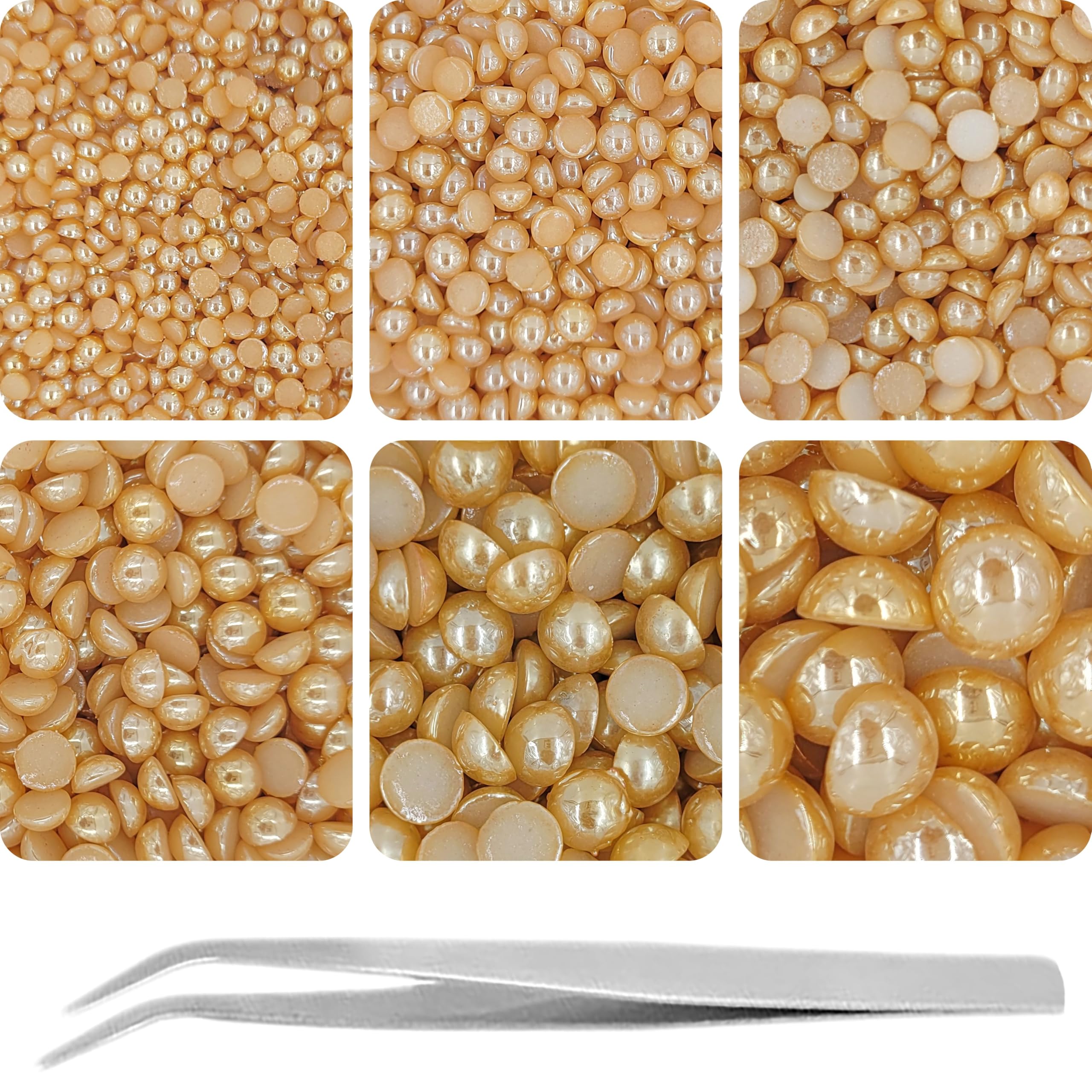 See full amazon price history chart for INDIKONB Half Cut Pearls for Jewellery Making Craft, Round Flat Back Pastable Ceramic Pearls for Art, Craft, Scrapbooking, Decoration (Large, Rose Gold) | Half Cut Gold - L | INDIKONB Half Cut Pearls for Jewellery Making Craft, Round Flat Back Pastable Ceramic Pearls for Art, Craft, Scrapbooking, Decoration (Large, Rose Gold) | Half Cut Gold - L | (B0BLVF86TP) Amazon Price History, Amazon Price Tracker