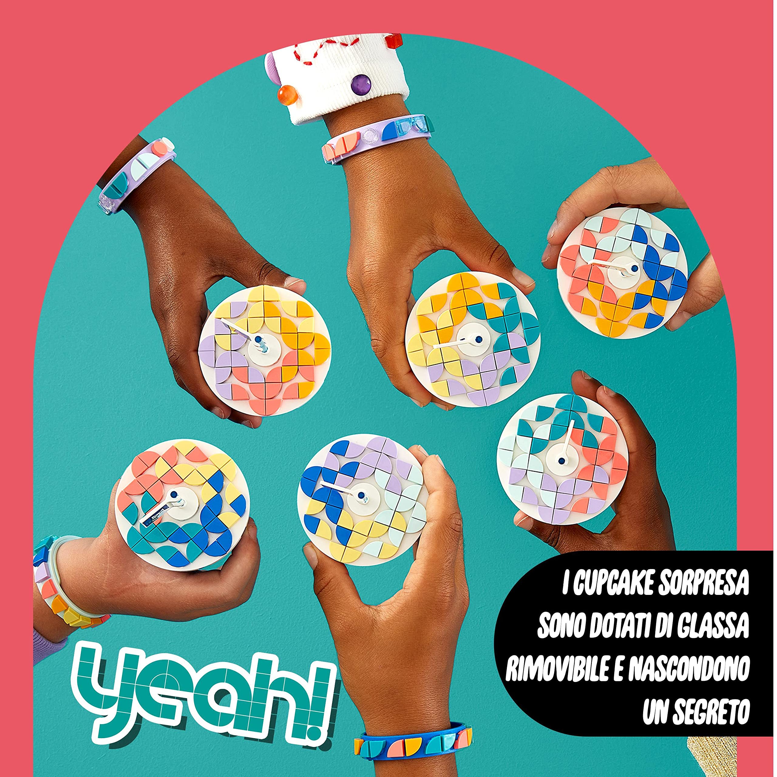 LEGO DOTS Grande Kit per le Feste, Giochi Festa Compleanno Bambini, Ragazzi e Ragazze Fai da Te con Cupcake, Braccialetti e Festoni, Idee Regalo Arti e Mestieri 41806