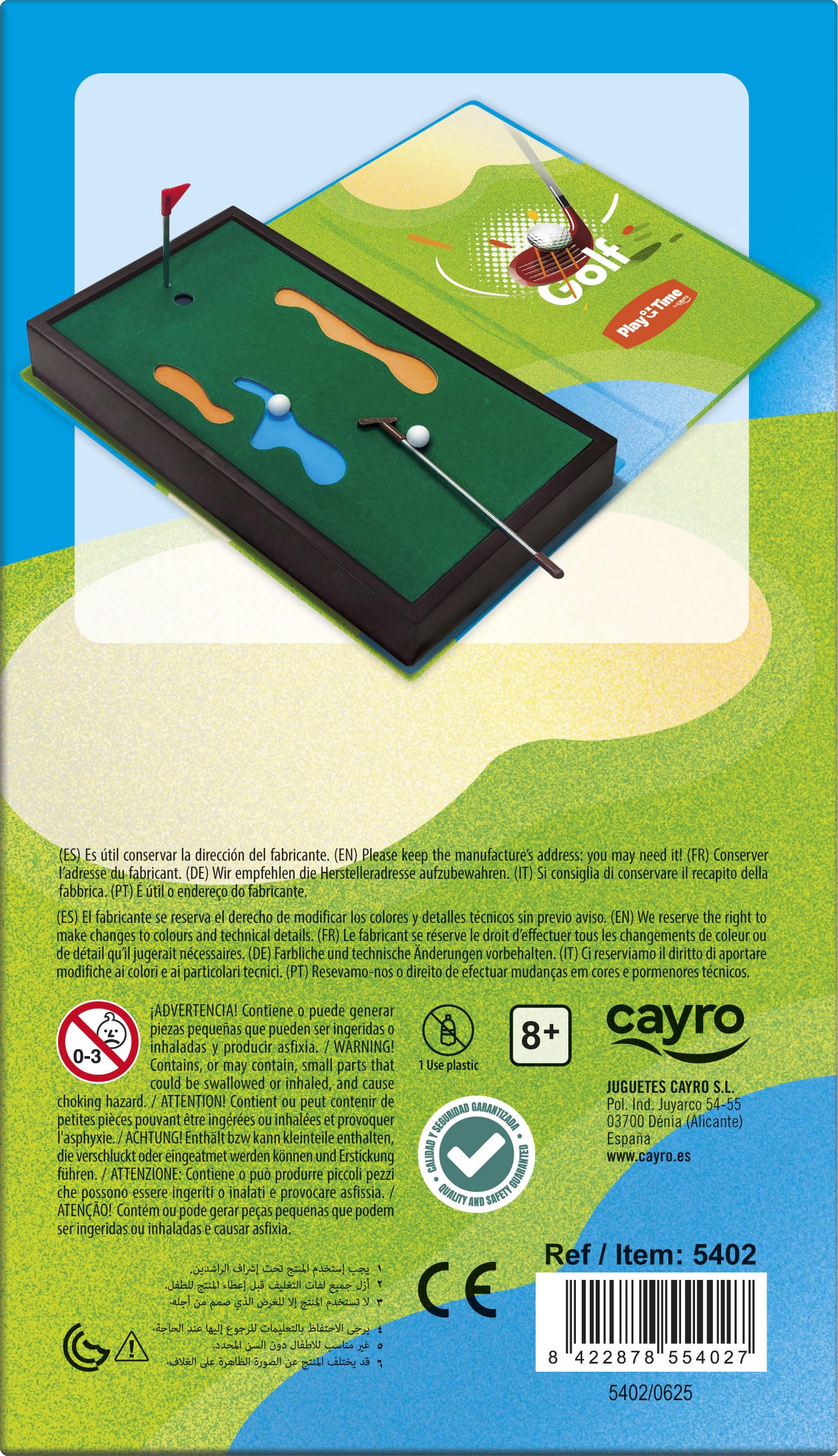 Cayro – Play Time Golf – Juego de Habilidad y puntería Tipo Golf
