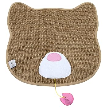 Kitty City Crazy Heavy Duty Catnip Sisal Scratch Pad, Natural Cat Training Scratch Play Pad