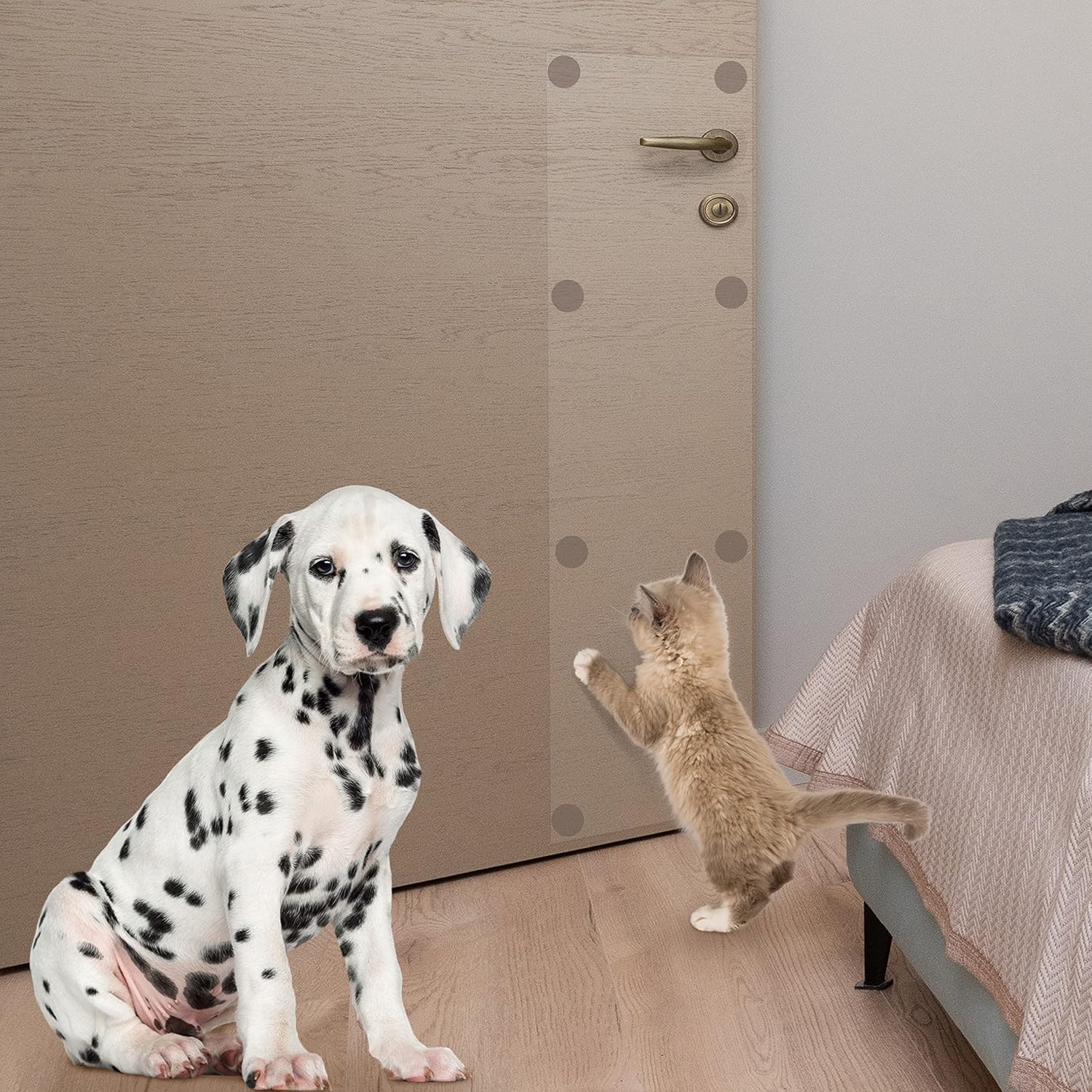 TiereCare Door Protector for Dog Scratching Clawing Detachable Hook