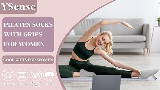 YeuG 4/6 Pairs Pilates Socks for Women - Non Slip Nigeria | Ubuy