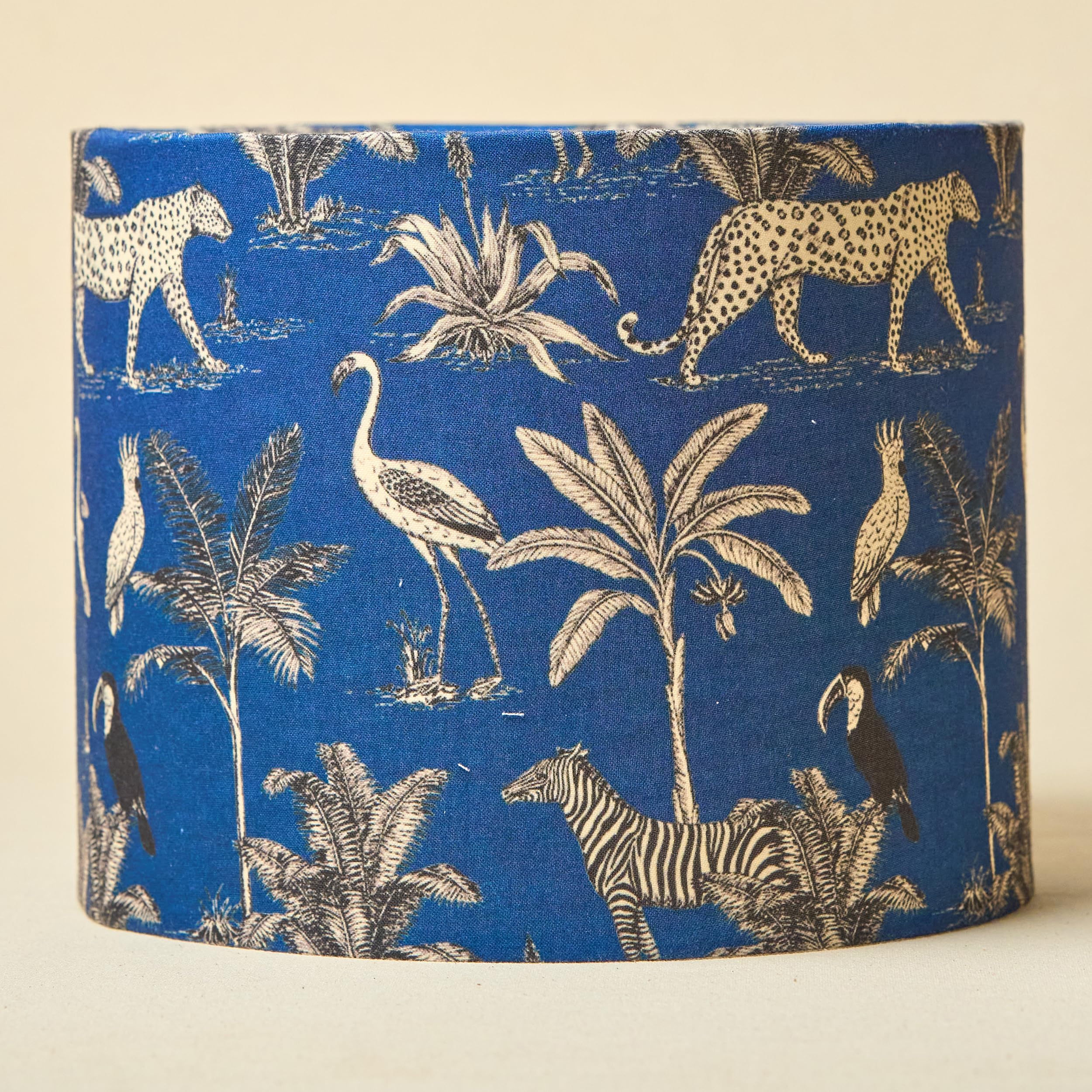 DREAMY WALLS Lamp Shade for Table Lamps, Drum Lampshade for Floor/Chandelier Lamp, 10.5” x 8.5", Fabric, Easy Assembly, Slip UNO Fitter – Savanna Blues Shade-image-30