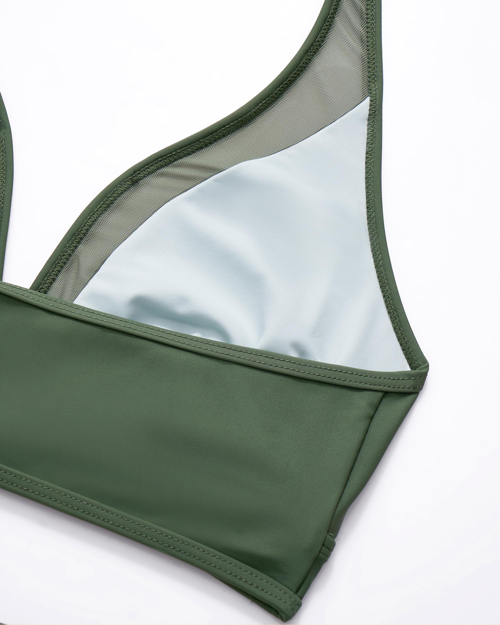 DOULAFASS Bikini taille haute en maille pour femme avec jupe push-up, dos nu, ventre plat