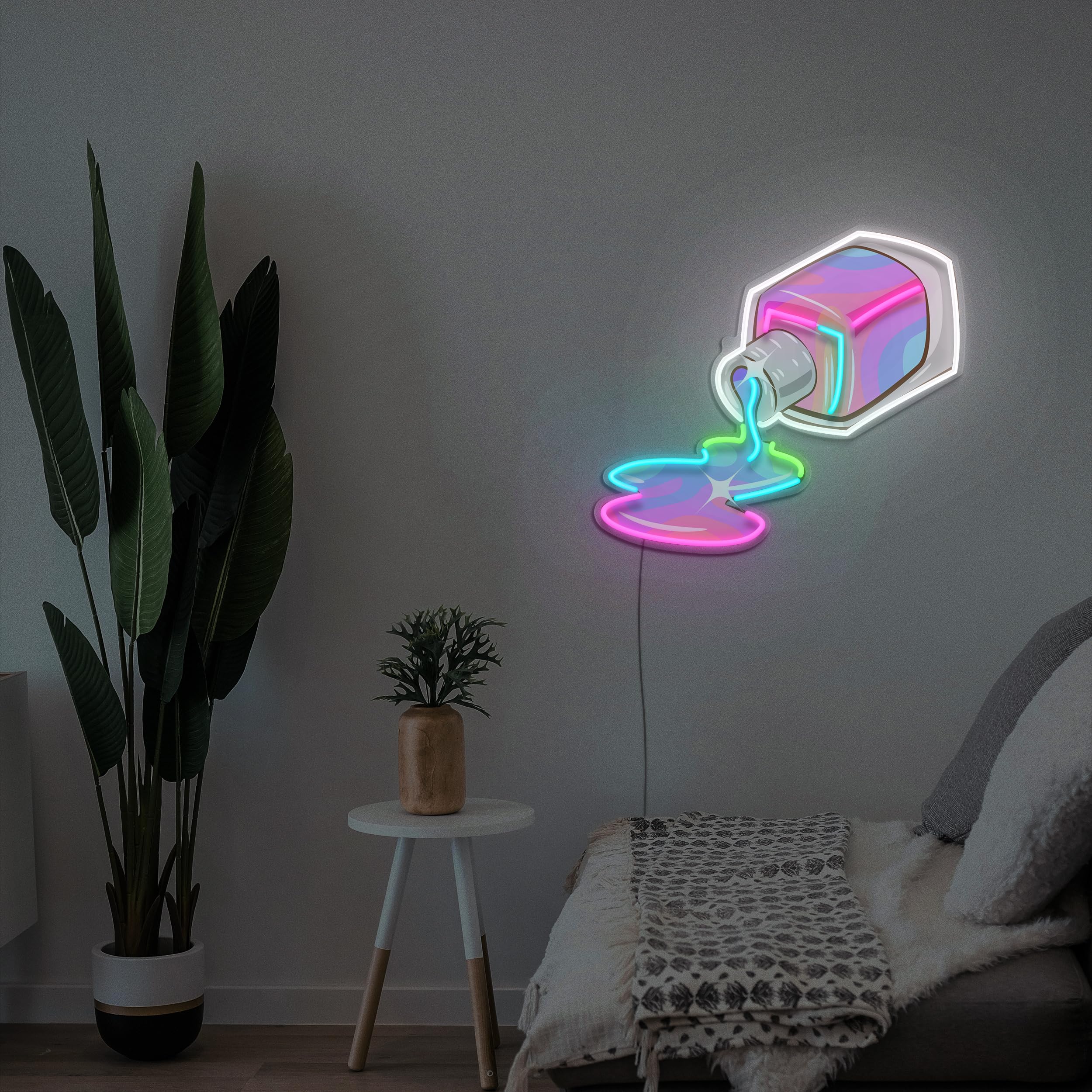 Letrero de esmalte de uñas, luz LED de neón, decoración de pared de arte pop, iluminación de sala de belleza, arte del hogar, enchufe USB, regalo ideal para fanáticos del arte de uñas,