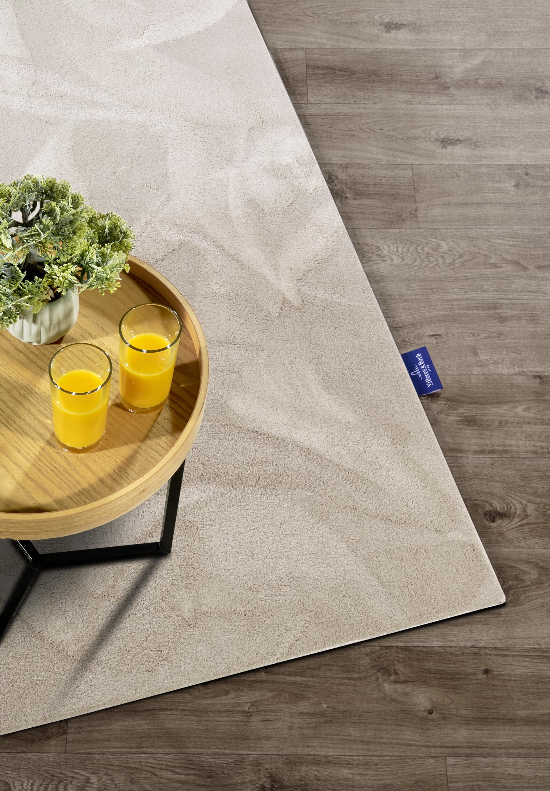 Villeroy & Boch Shaggy Teppich Leon - Flauschiger Hochflor Wohnzimmerteppich - Einfarbig Weich Pflegeleicht Langflor für Wohnzimmer Esszimmer, Schlafzimmer, Kunderzimmer - Creme, 200x290 cm