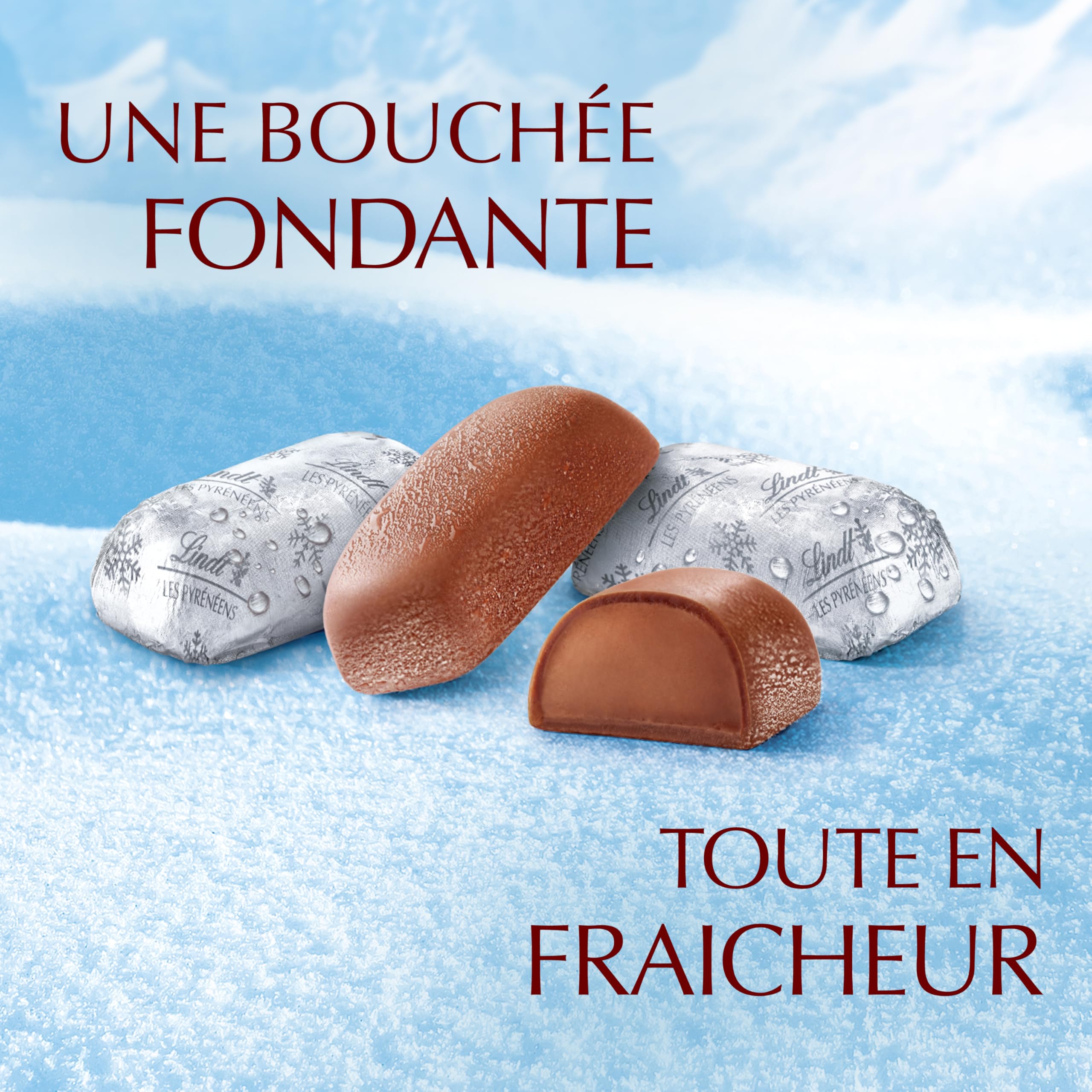Lindt - Ballotin LES PYRÉNÉENS - Chocolat au Lait - Frais et Fondant - Idéal pour Noël, 175g