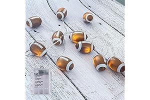 Football Lights String 20 NFL LED 14Ft Battery Powered for Boy's Room...