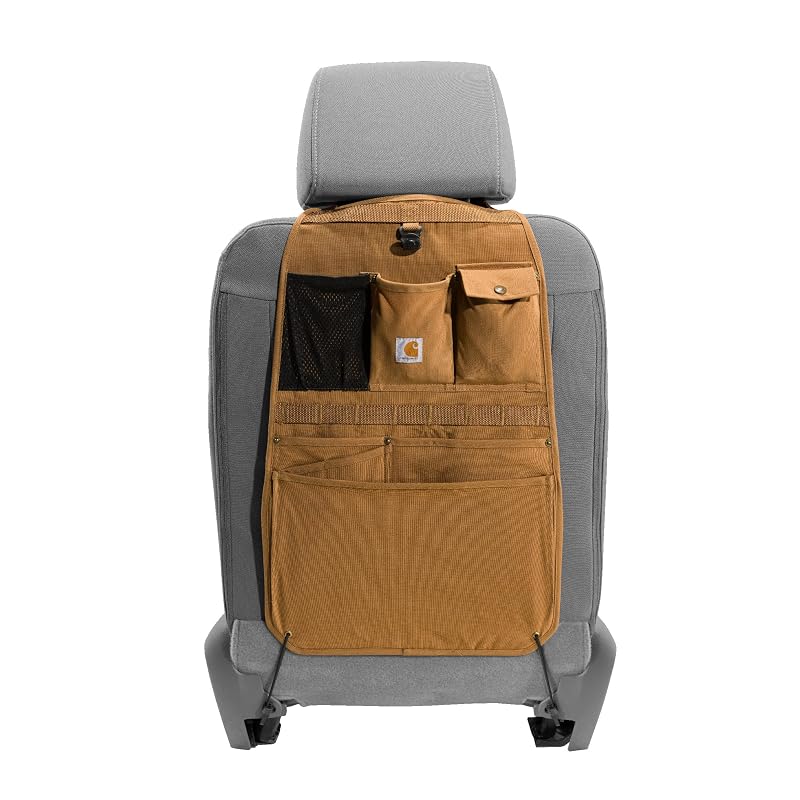 Organizador para Encosto de Banco Automotivo Carhartt com 8 Bolsos, MOLLE e Ganchos Carhartt Brown