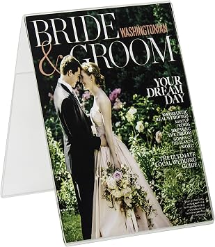 Clear-Ad - LHO-57 - Acrylic Double Sided Table Tent Sign Holders 5x7 - Plastic Restaurant & Cafe Menu Stand Display - Plexiglas Picture Frames Pack of 6